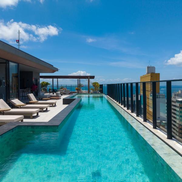 Studio Corredor da Vitória - Rooftop com vista mar, piscina e academia