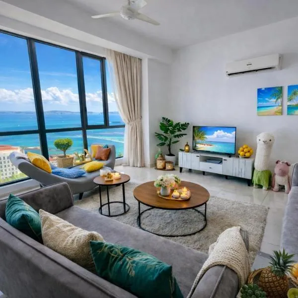 High Floor Seaview 2BR suites with Pool Sauna & Bathtub Near Gurney George Town Jazz Suites 253A, Hotel in Tanjong Tokong