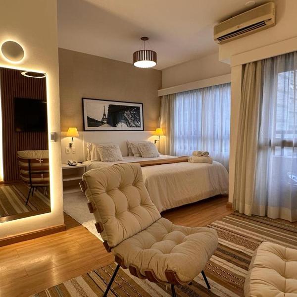 Flat no Jardins - Recepção 24h - Valet Gratuito - Piscina