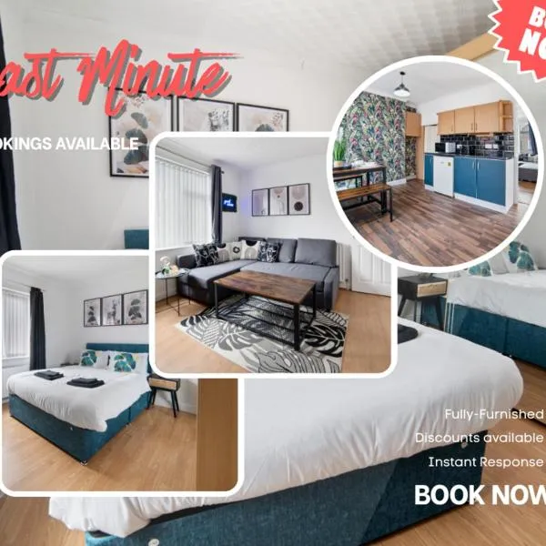 Exclusive Deals l Last-Minute Reserve l Townhouse with Sleeps 6 l Braunstone Town , Leicester l By Zen Nights Short Lets & Serviced Accommodations, hotel em Braunstone