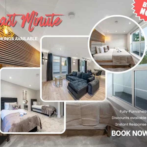 2BDRWEMBLEYFLAT l EXCLUSIVE DEALS l LAST-MINUTE ESCAPE l 1 X SUPER KING BED AND 3 SINGLE BEDS l WEMBLEY STADIUM LOCATION, FREE PARKING, SLEEPS 8 l Elevate Living Estates Short Lets & Serviced Apartments Wembley – hotel w mieście Wembley
