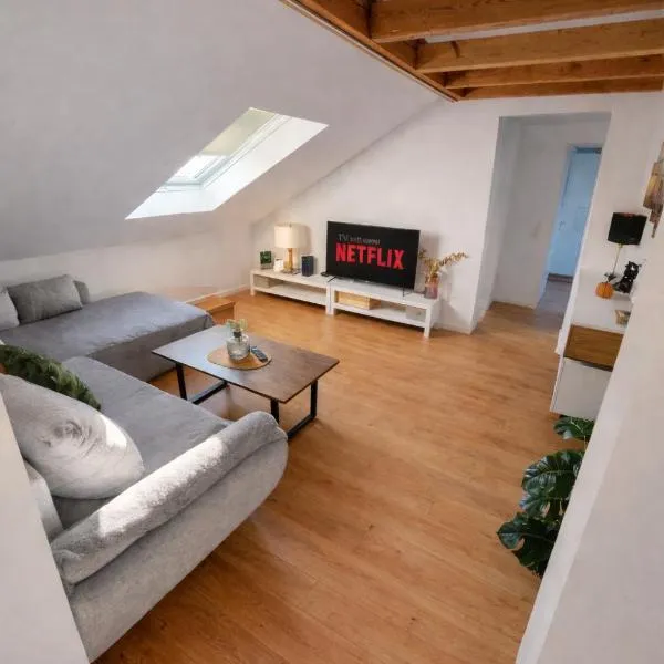 Apartment Katarina Oberasbach 24h Self Checkin mit Klimaanlage 6 Minuten von Playmobil Fun Park, hotel em Oberasbach