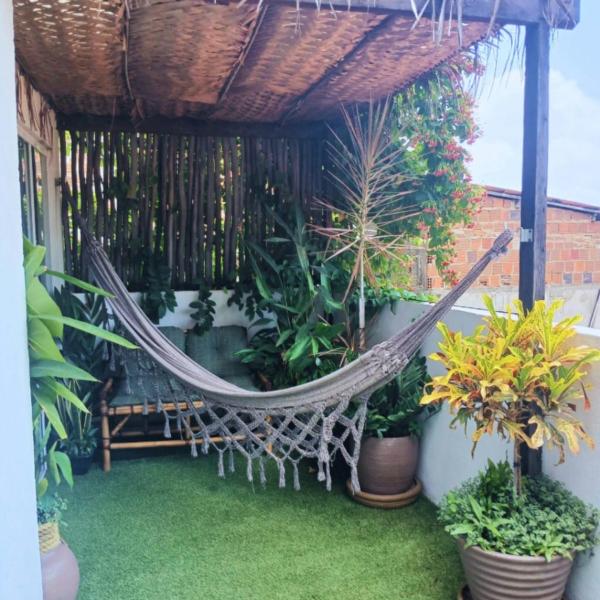 1 COCO BAMBÚ PIPA apto 1, a 200 m da praia e a 100 m do centro da cidade