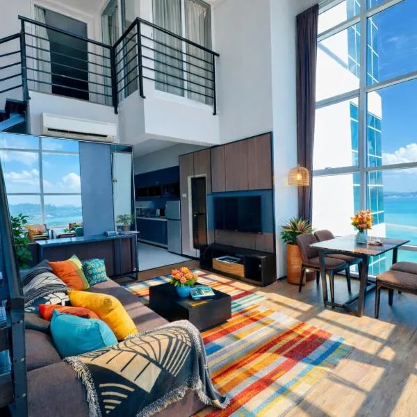 Sea View High Floor 2BR Duplex in Georgetown,Penang - Maritime Suite 2006, hotel in George Town