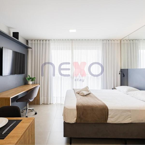 Apartamento business de alto padrão no Go24 com piscina