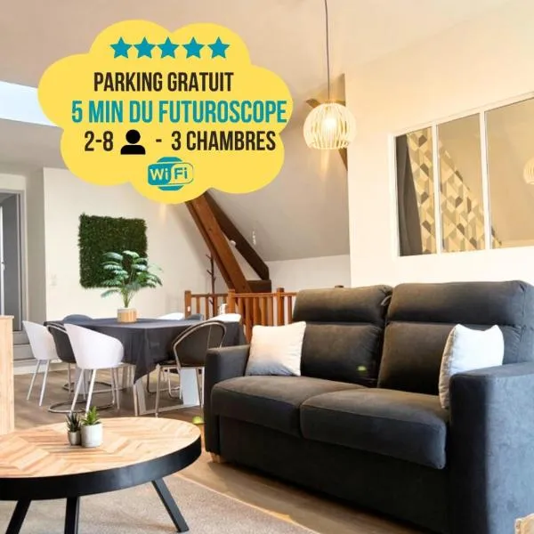 Parenthèse Poitevine - Maison 3 chambres à 5 min du Futuroscope, hotel a Jaunay-Clan