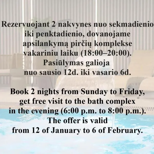 Palangos Vetra, hotel i Palanga