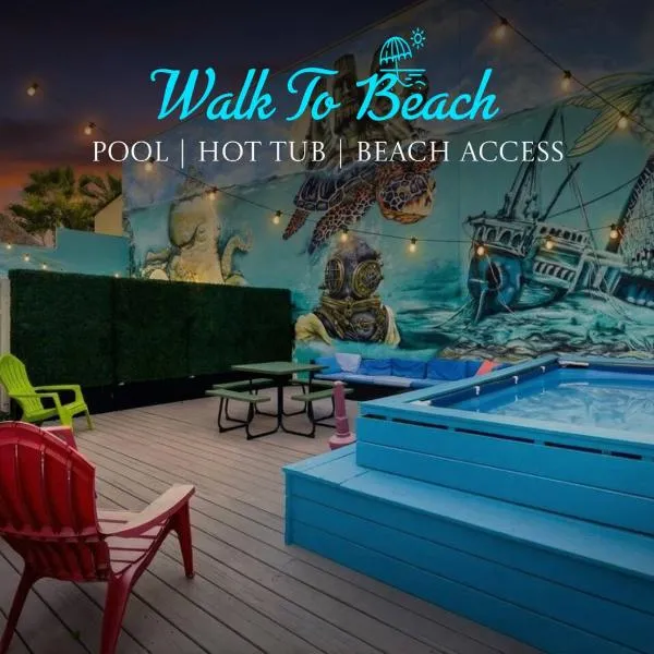 MERMAID HOUSE WITH POOL JACUZZI STEPS to SIESTA KEY BEACH, hotel din Sarasota