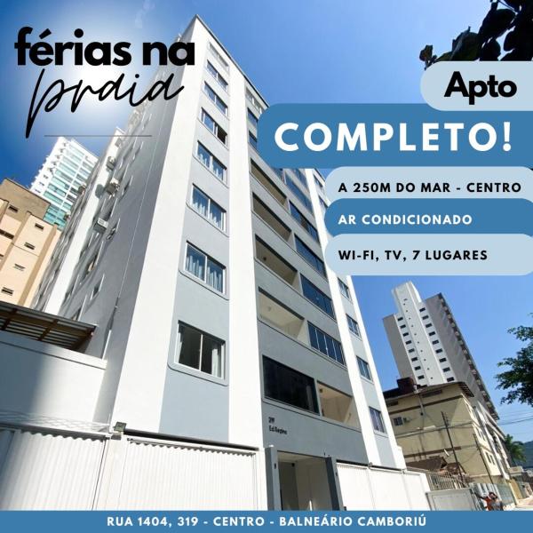 Apto Completo 250m mar no centro de BC