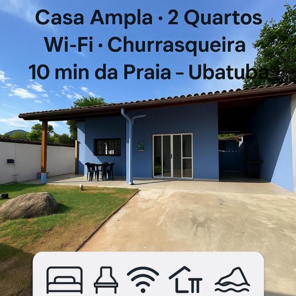 Casa 2 Quartos com WiFi em Ubatuba
