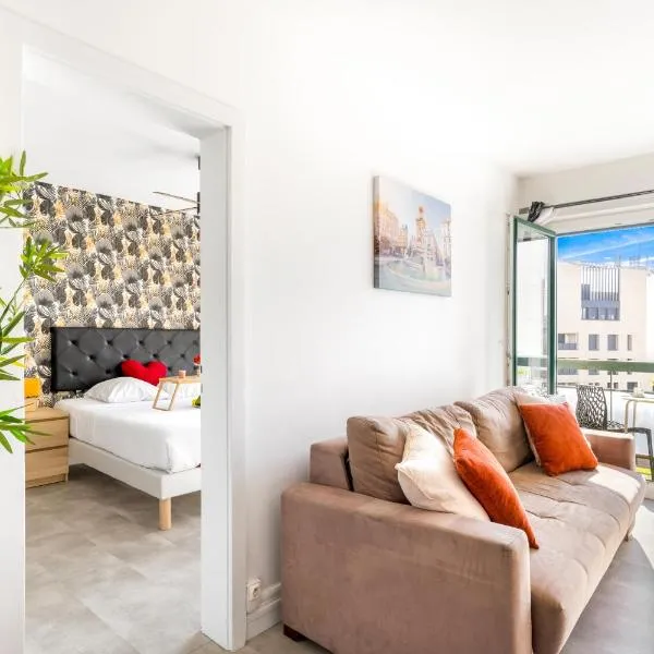 BnGo l Le Spacieux Cocon PartDieu l parking, balcon, 4p, hotel in Lyon