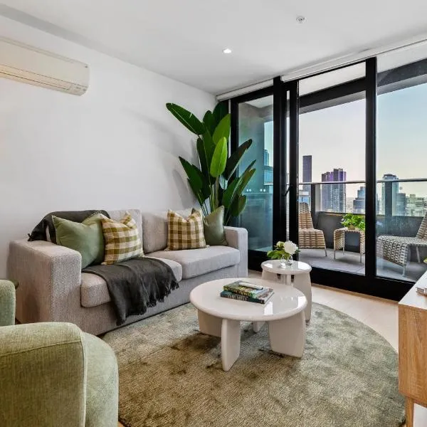Modern Docklands Apartment River Views Near CBD, ξενοδοχείο στη Μελβούρνη
