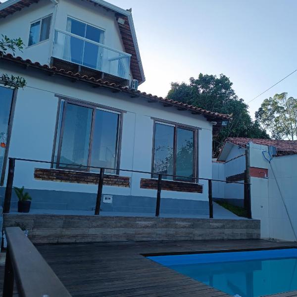 Mansão espaçosa vista mar e reserva, ar, piscina, lounge, salão festas, churrasqueira, jogos, jardim 800m2 - Foto 4
