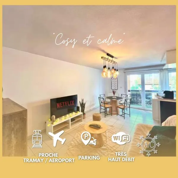 Le Montaigne - Climatisation, Parking Privé, Tram 2mn à pied et MEET: Blagnac şehrinde bir otel