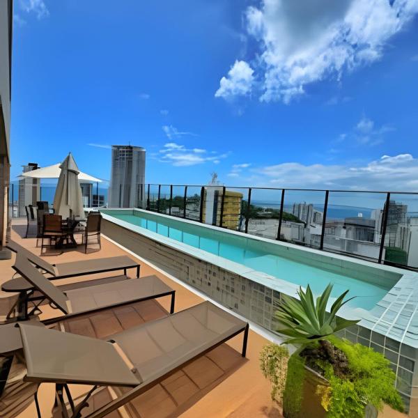 Studio Premium na Barra -Piscina, Rooftop e Praia a 400m