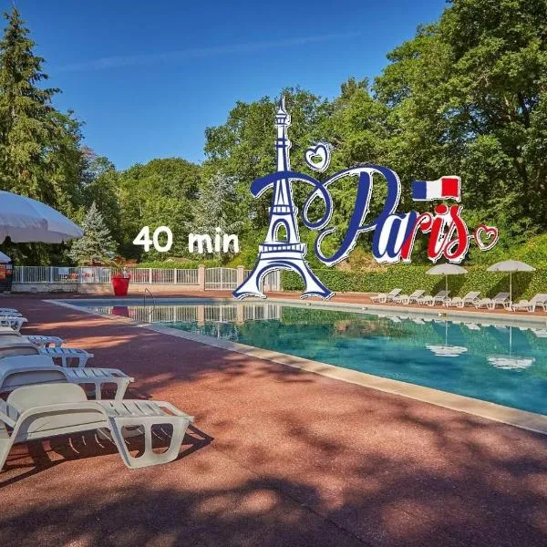 Mobil Home 3Ch - 6 Pers Paris 45Min, hotell i Saint-Chéron