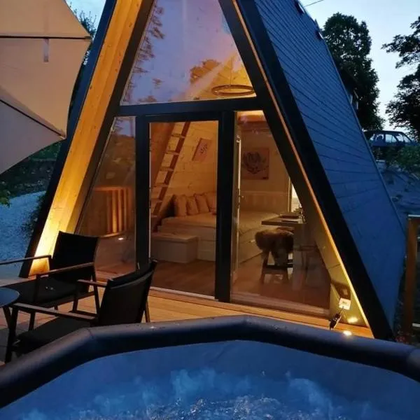 NEW! Glamping House with new hot tub and sauna- Hisa oddiha UPDATED DECEMBER 2025, viešbutis mieste Šmarješke Toplicė
