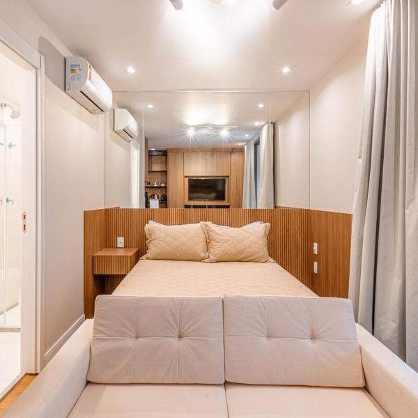 1210-Studio lindo, chic e bem decorado em bairro nobre