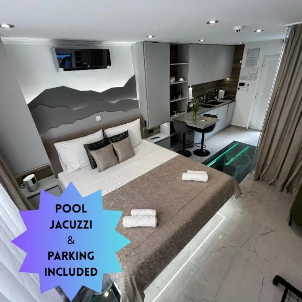 La Luna Petite Suite Deluxe Apartment with Pool & Jacuzzi, Bikes and Covered Parking, hotel a Našice
