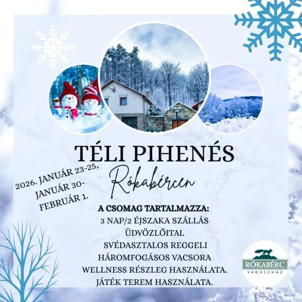 Rókabérc Vadászház Hotel, hotel en Erdőbénye