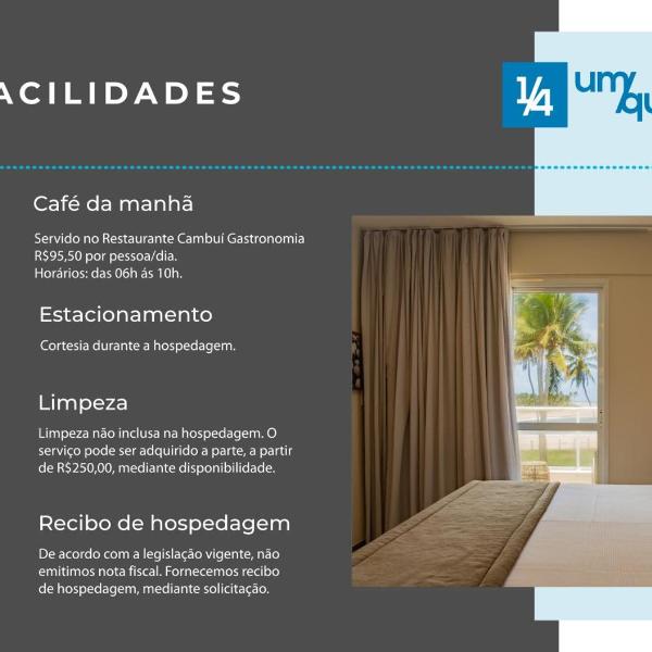 Ponta de Inhambupe Residences By 1/4 UmQuarto | Beira Mar com Piscina Privativa | Próx. Praia de Baixio - Foto 5