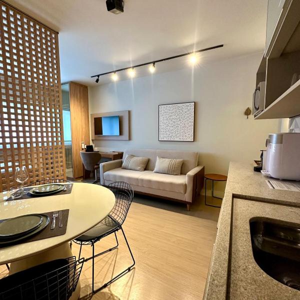 Studio 404 com Piscina e Academia Ar Condicionado no Centro Cívico com Garagem - Foto 5