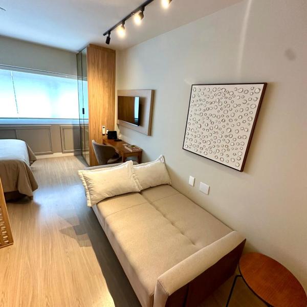 Studio 404 com Piscina e Academia Ar Condicionado no Centro Cívico com Garagem - Foto 2