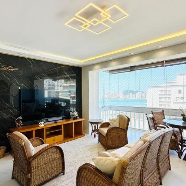 Frente Mar Pitangueiras Guarujá- Apartamento novo e moderno