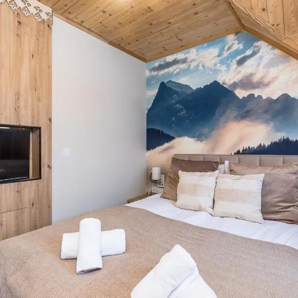 Czarna Perła- pokoje 2-6 osobowe- podgrzewany basen, Bike & Ski Czorsztyn Kluszkowce przy jeziorze, viešbutis mieste Czorsztyn