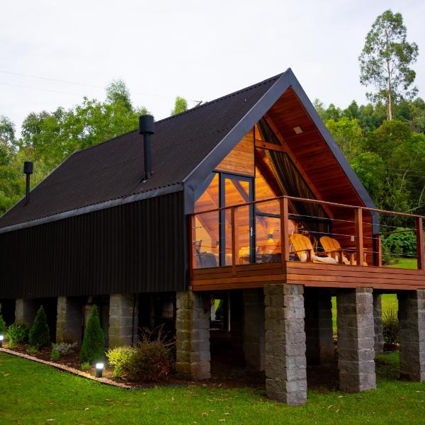 Cabana Terra - Hidro com vista, Lareira e Café da manhã
