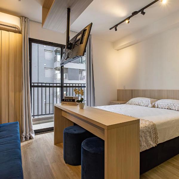 Charmoso Studio em Pinheiros-vista linda