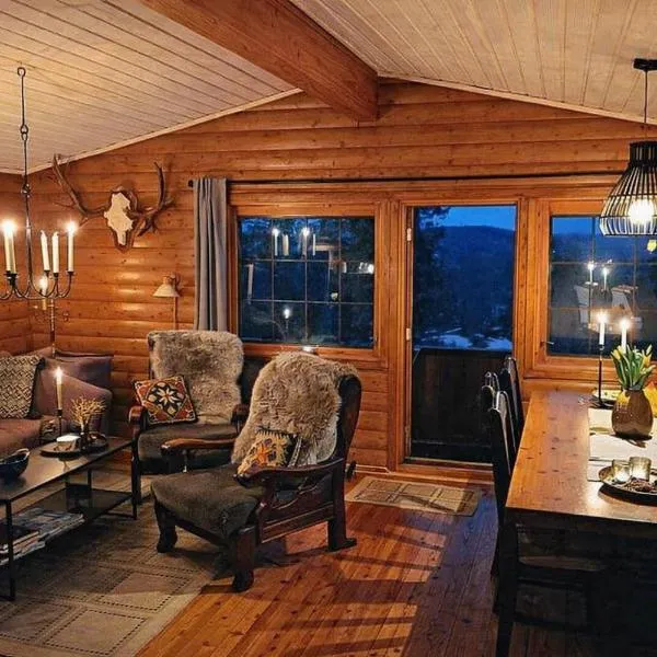 Cozy cottage with a Wonderful view - Hiking trails - Silence, hotel din Mjåvatn