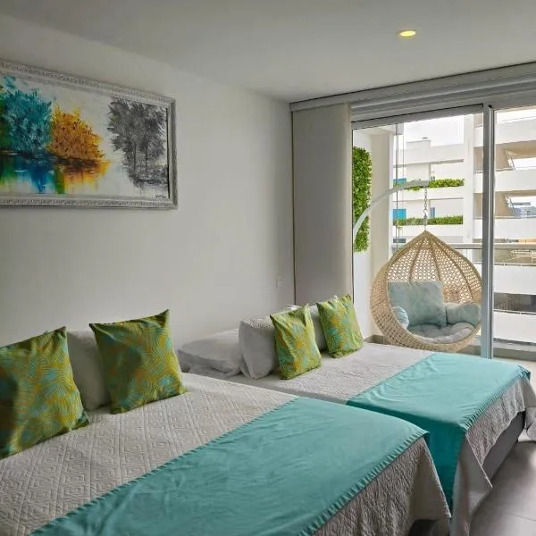 Apartamento con salida privada a la playa en Morros, Cartagena, viešbutis mieste Indijos Kartachena