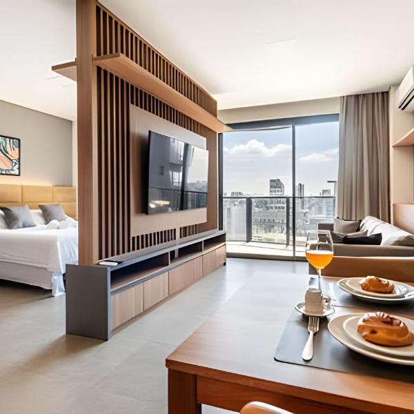 BHaus Faria Lima VN Millennium - Vila Olimpia - Apartamento Deluxe com Varanda - Vista Incrível - 26o andar - Condomínio Alto Padrão - Serviço de bagagem - Recepção 24h - Lavanderia - Piscina Coberta e Descoberta - Academia - Vista Incrivel - ml26