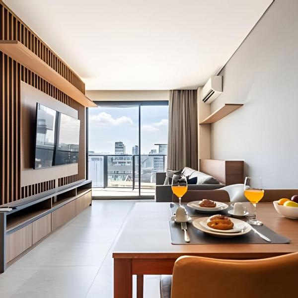 BHaus Faria Lima VN Millennium - Vila Olimpia - Apartamento Deluxe com Varanda - Vista Incrível - 26o andar - Condomínio Alto Padrão - Serviço de bagagem - Recepção 24h - Lavanderia - Piscina Coberta e Descoberta - Academia - Vista Incrivel - ml26 - Foto 5