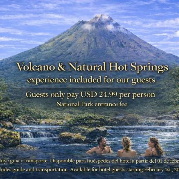 Arenal Poshpacker Boutique Urban Tropical Hotel, hotel em La Fortuna