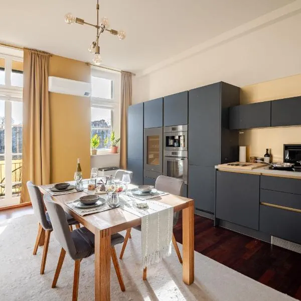 EDLER WOHNRAUM Loft im Graphischen Viertel 2 SZ mit Balkon, Kaffeevollautomat, Klima, Lift & Tiefgarage, hotel din Leipzig