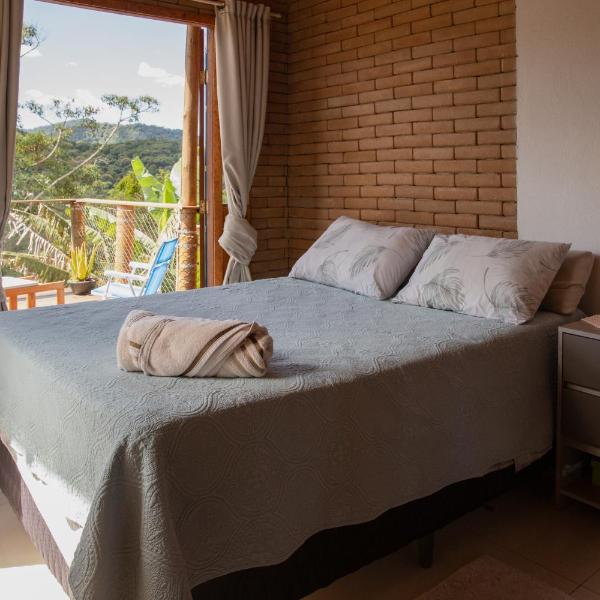 Casa Mohini Refúgio nas montanhas de Teresópolis Quarto com deck rede suspensa, lareira e cachoeira - Foto 5