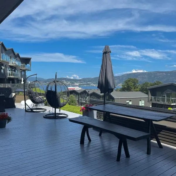 Large luxurious apartment with private terrace and parking, hotel u gradu Bergen