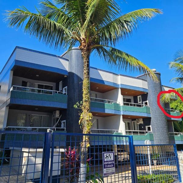Residencial Atobá - A 240m da praia e mercado, com churrasqueira a carvão