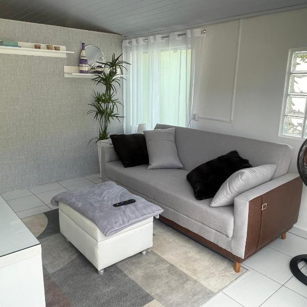 Anitápolis central -apartamento com jardim