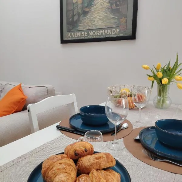 Appartement rénové centre Pont-Audemer-calme, Wi-Fi, proche Honfleur, hotel v mestu Pont-Audemer