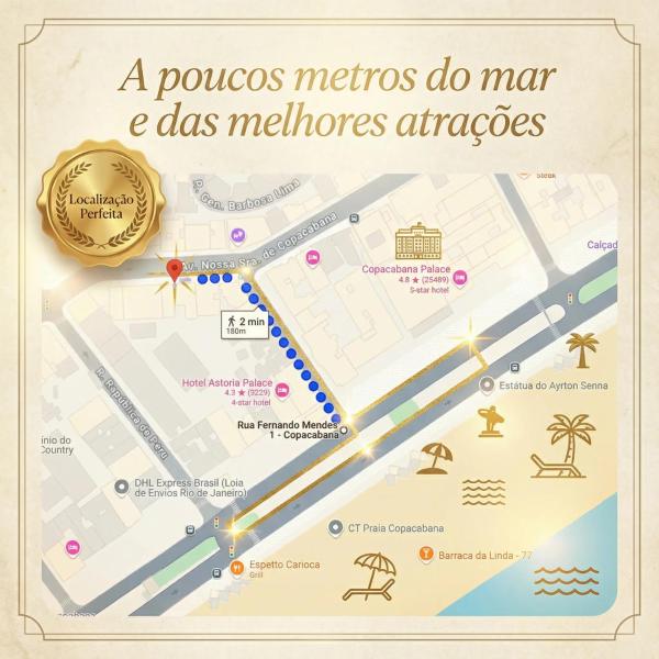 Copa Dream Stay, Janela Acústica, 2 min a pé da Praia, Wi-Fi, Ar Condicionado - Foto 3