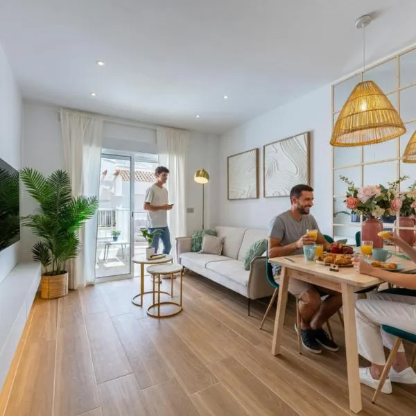 Playa 4min #Parking #Smart TV #2 habitaciones #Familia，莫哈卡爾的飯店