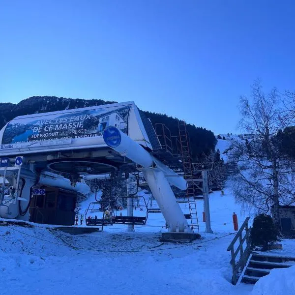 Hébergement pour 4pers à 2 pas des pistes de ski, hotel en La Morte