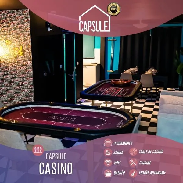 Capsule Casino - table de jeux - balnéo - sauna - Playstation 5، فندق في مون