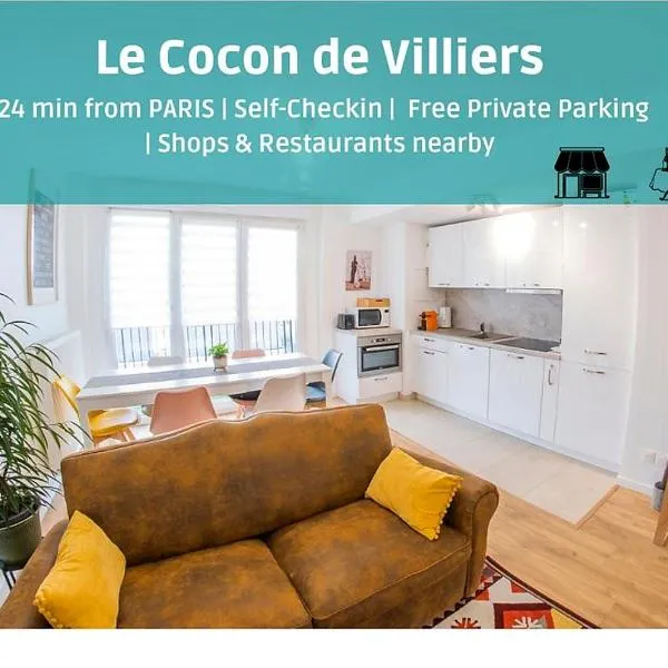 Paris & DisneyLand - 2min From Train Station - Free Private Parking, hotel en Villiers-sur-Marne