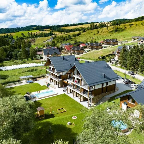 Apartamenty Mariza Szczawnica Jaworki - SPA, Opcja Śniadań Bufetowych, 1km od Wąwozu Hom0le, hotelli kohteessa Szczawnica