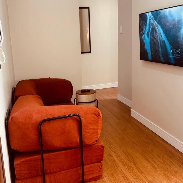 Apartamento com ar condicionado e lava e seca