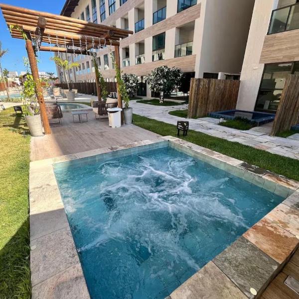 Lindo flat novo na Praia dos Carneiros - Foto 4